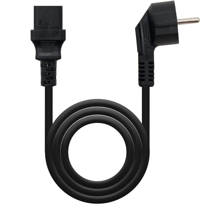 NANO CABLE Cable de Alimentación CPU CEE7/7 a C13 de 2 m, Negro